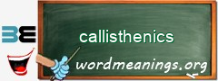 WordMeaning blackboard for callisthenics